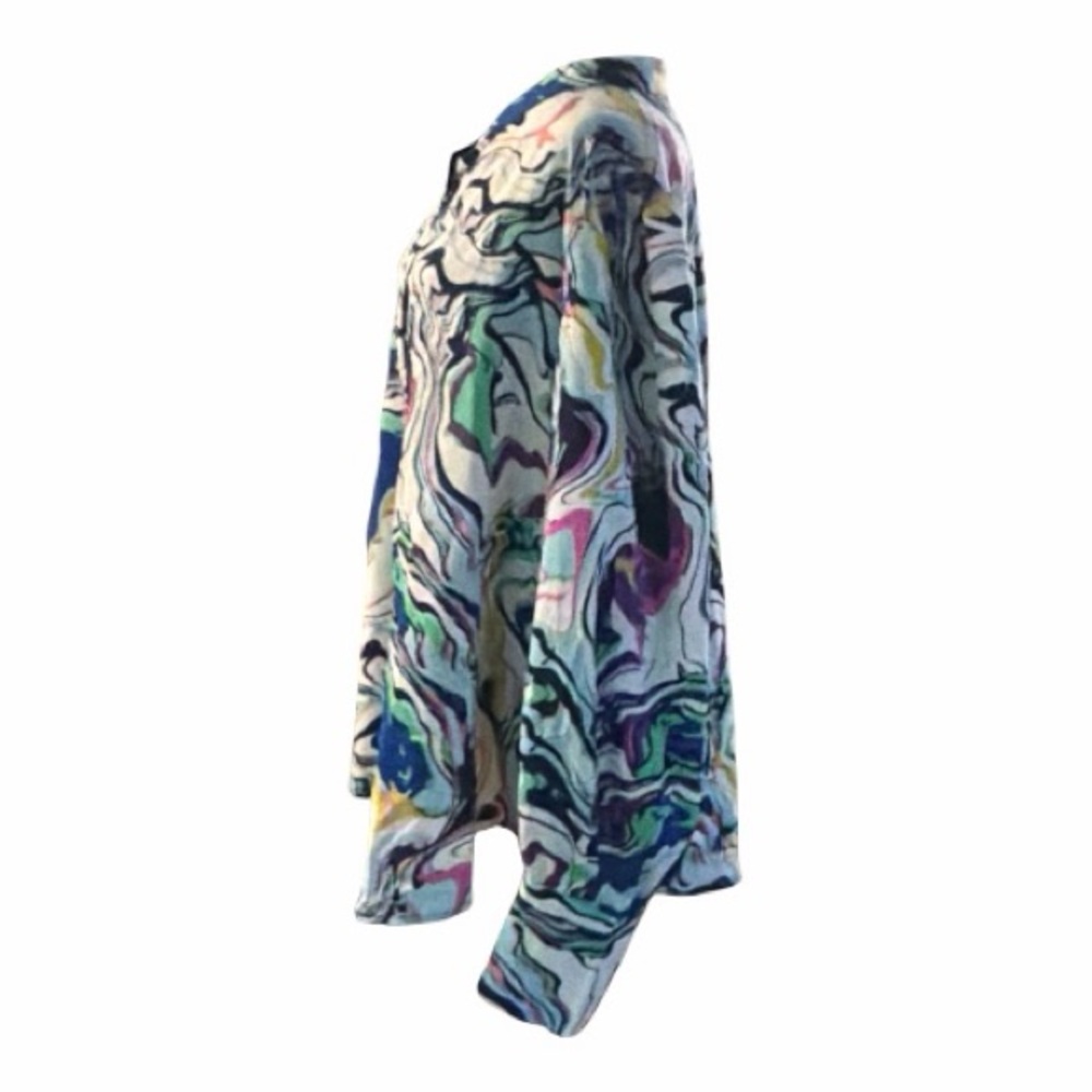 KIRUNDO Multicolor Abstract Shirt Front Button Women’s Size XXL Like New. - Picture 5 of 7